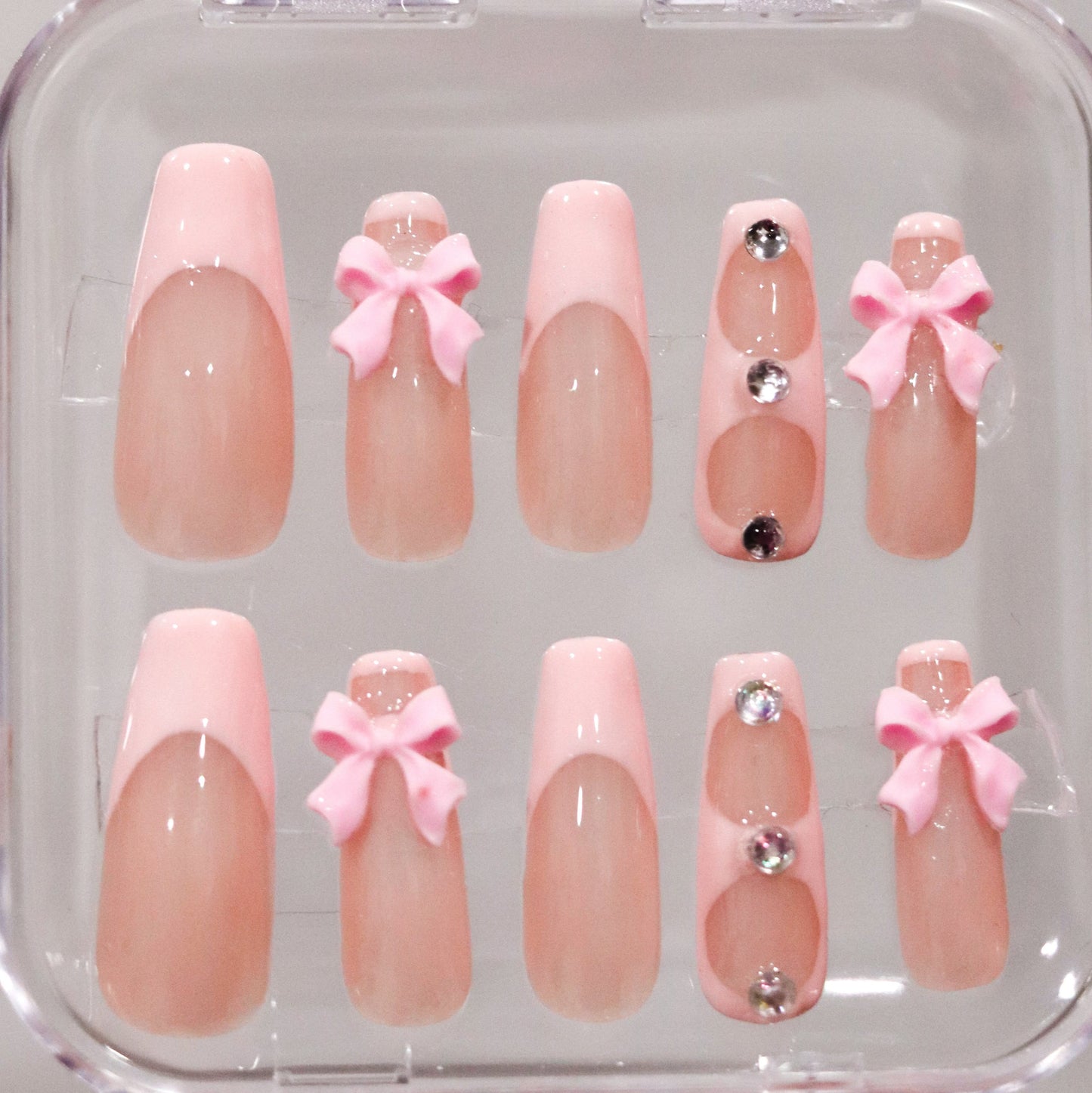 Ballet Core Nails | Kawaii Nails | Cute Press Ons | Cute Light Pink Nails | Classy Wedding Nails | Livs Nail Lab